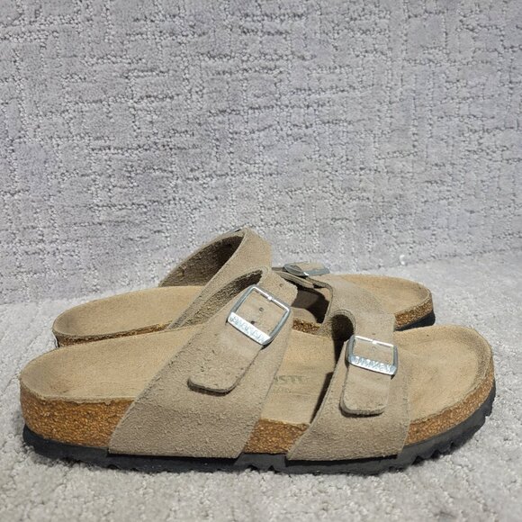 Birkenstock Sydney Unisex Size EU 37 US L6 M4 Vegan Taupe Slides Slip-On Sandals - Picture 5 of 13